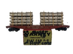 Ho Scale Varney F-9 Pennsylvania Railroad Flat Car With Pipe Load