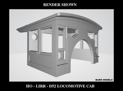 HO – LIRR – D52 Loco. Cab Conversion for NT 4-4-0