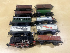 Fleishmann 1320 loco and tinplate cars HO Set