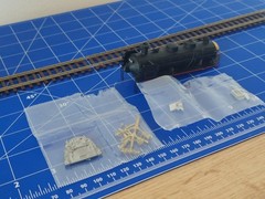 HO Unknown brand (M+F?) DB BR 18 (KPEV S3/6) steam locomotive boiler and details