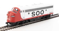 Walthers HO Scale EMD F7A-B Set (DCC/ESU Sound) Soo Line #2201A/2204C