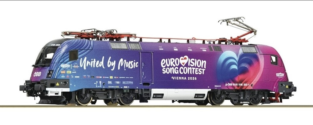 Roco OBB Song Contest 1116 Electric Locomotive 7510240 HO Scale DCC sound