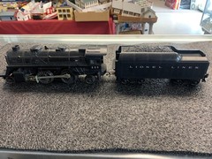 LIONEL 1961 #235 2-4-2 ONE YEAR ONLY STEAM ENGINE & TENDER COMPLETE FREE SHIP.