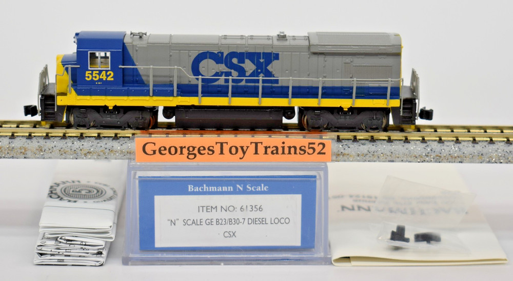 BACHMANN N GA 1:160 SCALE #5542 CSXT CSX B23/B30-7 DIESEL LOCO DC 61356 LNIB