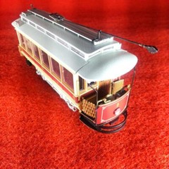 Tram　Wheel width: HO gauge Body: O gauge size Made of plastic