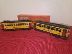 Rare Minitoys O Scale 102 Public Service Trolley & 103 Rapid Transit Trolley