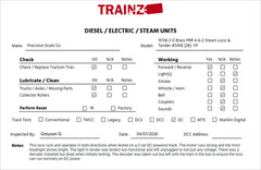 Precision Scale Co. 15136-3 O Brass PRR 4-6-2 Steam Loco & Tender #5418 (2R)- FP