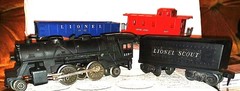 VINTAGE POSTWAR 1950 LIONEL SCOUT 4-UNIT TRAIN SET LOCOMOTIVE #1120 EXCELLENT