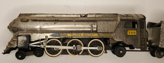 Vintage American Flyer Silver Bullet Train Engine/Coal Car/Passenger/Crane Car
