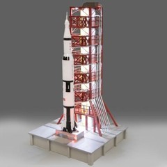 ROCKET LAUNCHING PAD W/ OPERATING SMOKE!(( Ho))GAUGE ((HO))SCALE NASA LAUNCHER