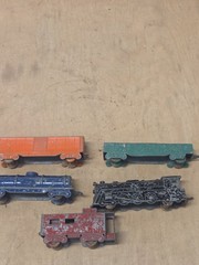 Vintage Press Steel Train Lot Of 5 Unbranded