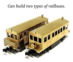 N Scale Aru-Model Diesel Rail Bus Kit w/Loading Baskets & Engine Hoods