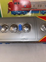 Vintage MT Japan Tin Litho Santa Fe Diesel Train Battery Operated Loco Woolworth