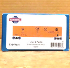 ATHEARN/ROUNDHOUSE 79116 TEXAS & PACIFIC 50′ PD SMOOTH SIDE BOXCAR #781331 HO