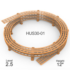 HUS30-01 12″ Fixed Height, 2.5 Level Helix For R:28″ – R:30″ – R:32″ Tracks