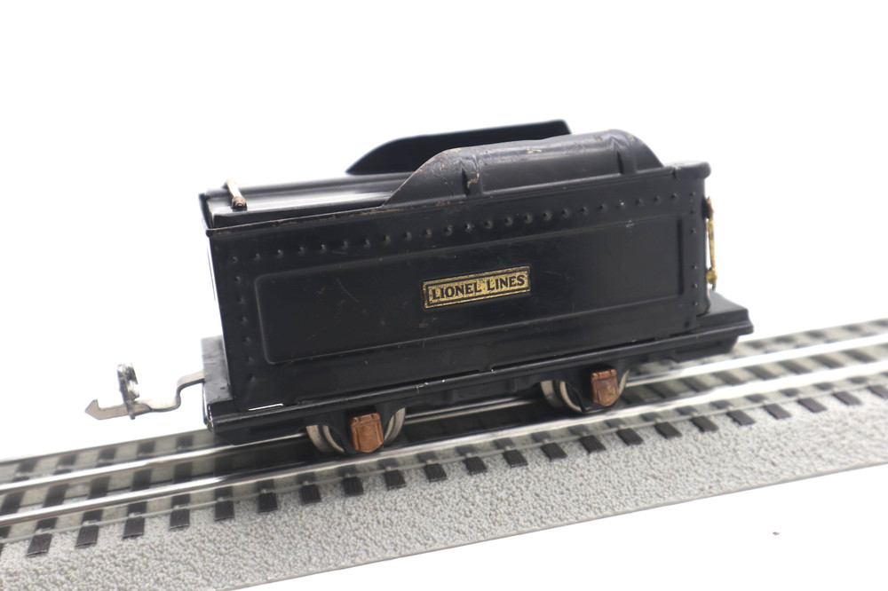 Lionel Prewar 1930s, O, 259T, Lionel Lines Tin 4 Wheel Tender, C-7 Excellent