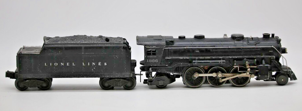 Vintage Lionel Trains Post War 1666 Prairie 2-6-2 Locomotive W/ 2466WX Tender