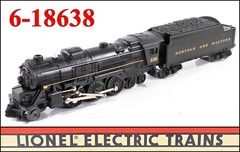 Lionel 6-18638 Norfolk & Western 2-6-4 Steam Loco w/Whistle /9/ 1994