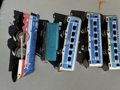 Hafner Wind Up Train Set working Vintage includes locomotive and 4 cars