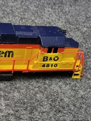 Chessie System B&O 4810 Diesel Locomotive HO Scale Train Plastic Model
