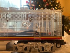 MTH DAP 20-80002A Santa Fe Clear Body F-3 Diesel ABA w/BCR, Paper & Red Ribbons