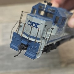 CSX Transportation 6383 HO Scale Diesel Locomotive C-C Gray Blue Painted Model