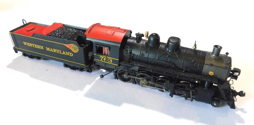 N-Scale Bachmann Western Maryland WM Baldwin 2-8-0 Steam Locomotive #763 DC