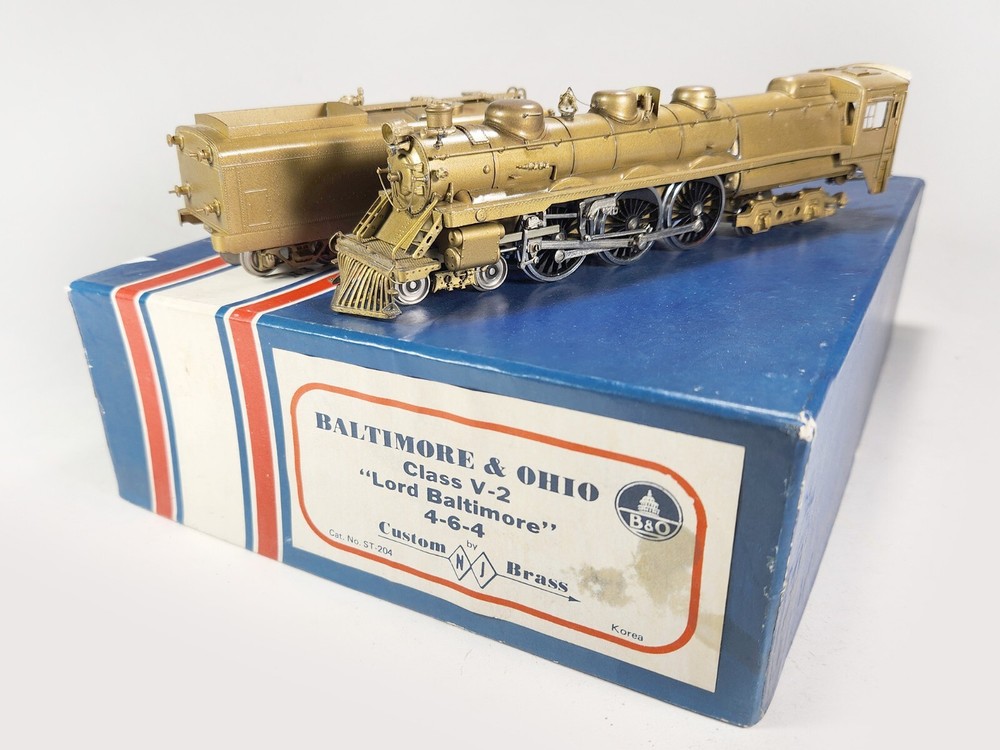 HO BRASS NJ CUSTOM BRASS – LORD BALTIMORE 4-6-4 Class V-2 – EC – OB