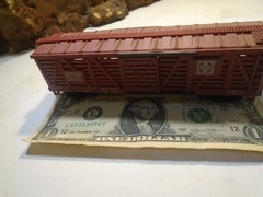HO SCALE SANTA FE SLIDING DOOR STOCK CAR ATSF 51450, EXCELLENT 5-194-2-5