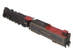 Max Gray O Scale 2-Rail Brass Pennsy M-1-a Steam Locomotive & Tender -Painted EX