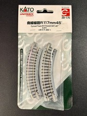 N Scale KATO Compact Curved Track, 45 Degree 20-176 NIB
