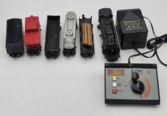 Vintage Lionel 0 Gauge Train Set 1654 Steam Engine + Cars Rail King Controller