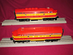 MTH MT-2052LP FLORIDA EAST COAST EMD AA DIESEL ENGINE SET WITH PROTO