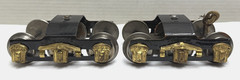 LOT OF 2 PREWAR IVES WIDE/STANDARD GAUGE 6-WHEELS TRUCKS FOR PASSENGER CARS