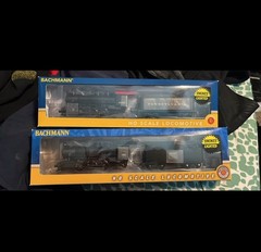 2 Bachmann HO scale locomotives with smoke and lights