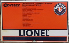 Lionel 18149 Union Pacific Veranda Gas Turbine & Tender #73 w/TMCC/RS O-Gauge