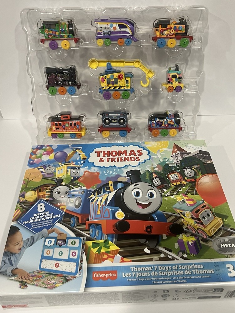 Thomas & Friends 9pc Metal Diecast Trains Toy Set incl. 8 Locomotives & 1 Wagon
