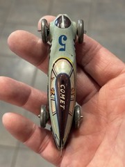 Marx Streamline Speedway Wind-up Race Cars Comet & Racer Beautiful Condition