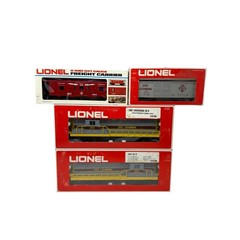 Lionel Erie Lackawanna GP-9 Diesel Train Set 8759 8760 Boxcar Caboose O Gauge