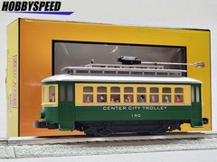 MTH RAILKING CENTER CITY BUMP N GO TROLLEY #190 O GAUGE street car 30-5259 NEW