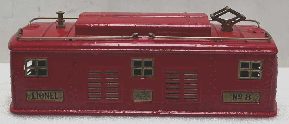 LIONEL PREWAR STANDARD GAUGE PARTS #8 RED LOCOMOTIVE BODY SHELL – REPAINTED