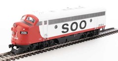 Walthers HO Scale EMD F7A-B Set (DCC/ESU Sound) Soo Line #212A/2201C