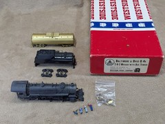 Westside Models B&O Baltimore & Ohio Q-4b 2-8-2 w/ Aux Tender READ DESCRIPTION