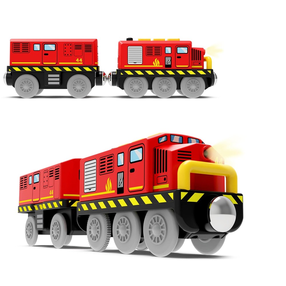 Train Toys Battery 11 inches (L) x 3.8 (W) x 1.9 (H), Red