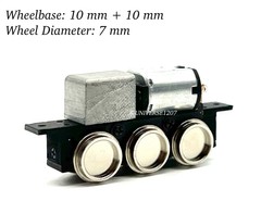 N/HOn30/HOe/009 3-Axle Locomotives Power Drive Chassis w/Coupling Rods 20mm/7mm