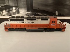 Vintage HO scale Western Maryland 7549 Train Locomotive WM White Orange & Black