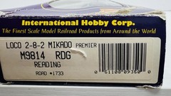IHC HO Scale 2-8-2 Mikado M9814 Reading Road #1733 Locomotive In Box Excellent !