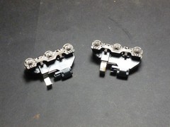 Ho Athearn Diesel locomotive U30C 6 wheel trucks pair worm gear Metal sides