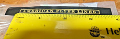 ~3 3/8″NOS REPLACEMENT AMERICAN FLYER ADHESIVE DECAL