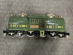+ MTH Standard Tinplate Two Tone Green 381E Locomotive Traditional 10-1077-0 *ST